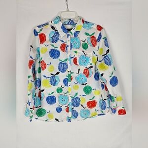 Talbots Multicolor Apple Print Shirt